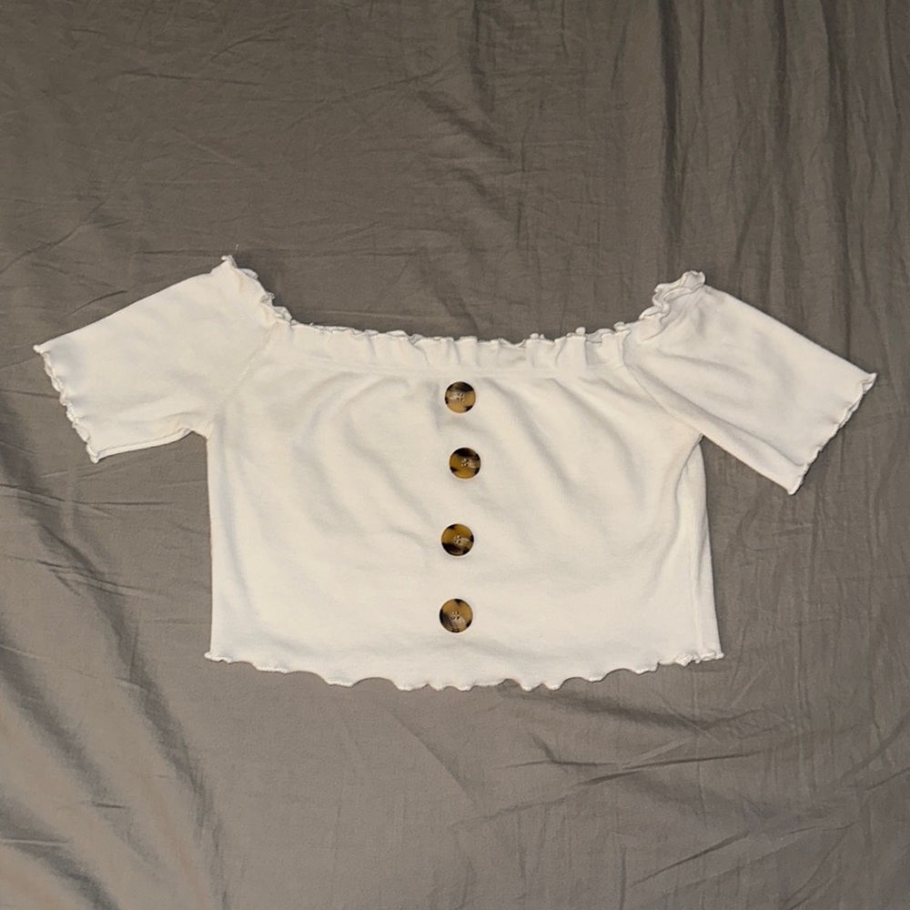 SHEIN Ruffled Crop Top
